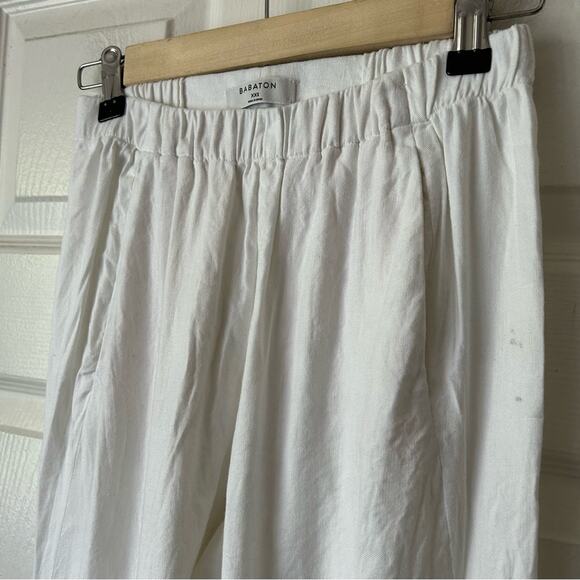 Babaton by Aritzia Dexter Linen Pants White size XXS - Picture 4 of 7